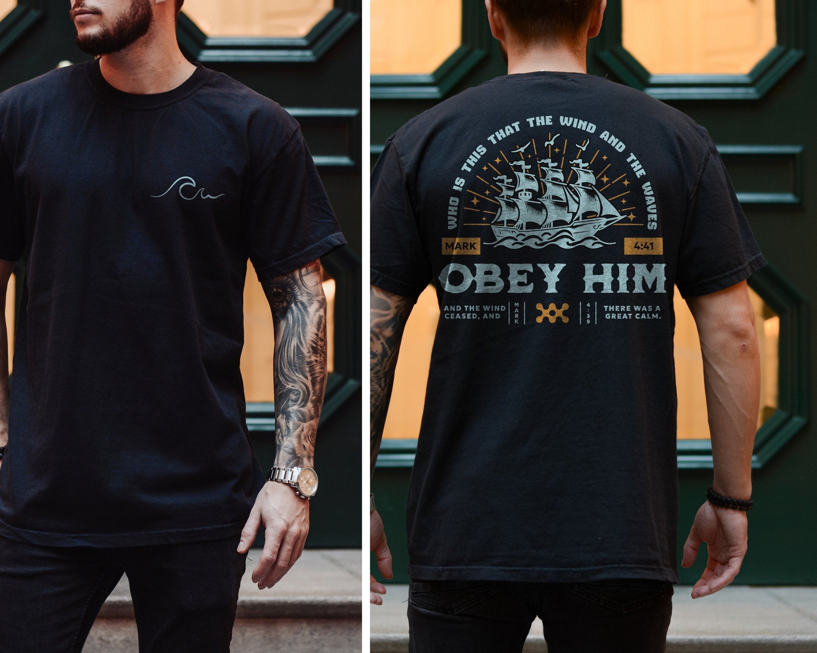 Mens Christian Shirt Christianity Gift for Him, Bible Verse Shirt Christian Clothing,Father's Day Gift, TShirt Religious Faithful Gifts for Dad Religious Shirt